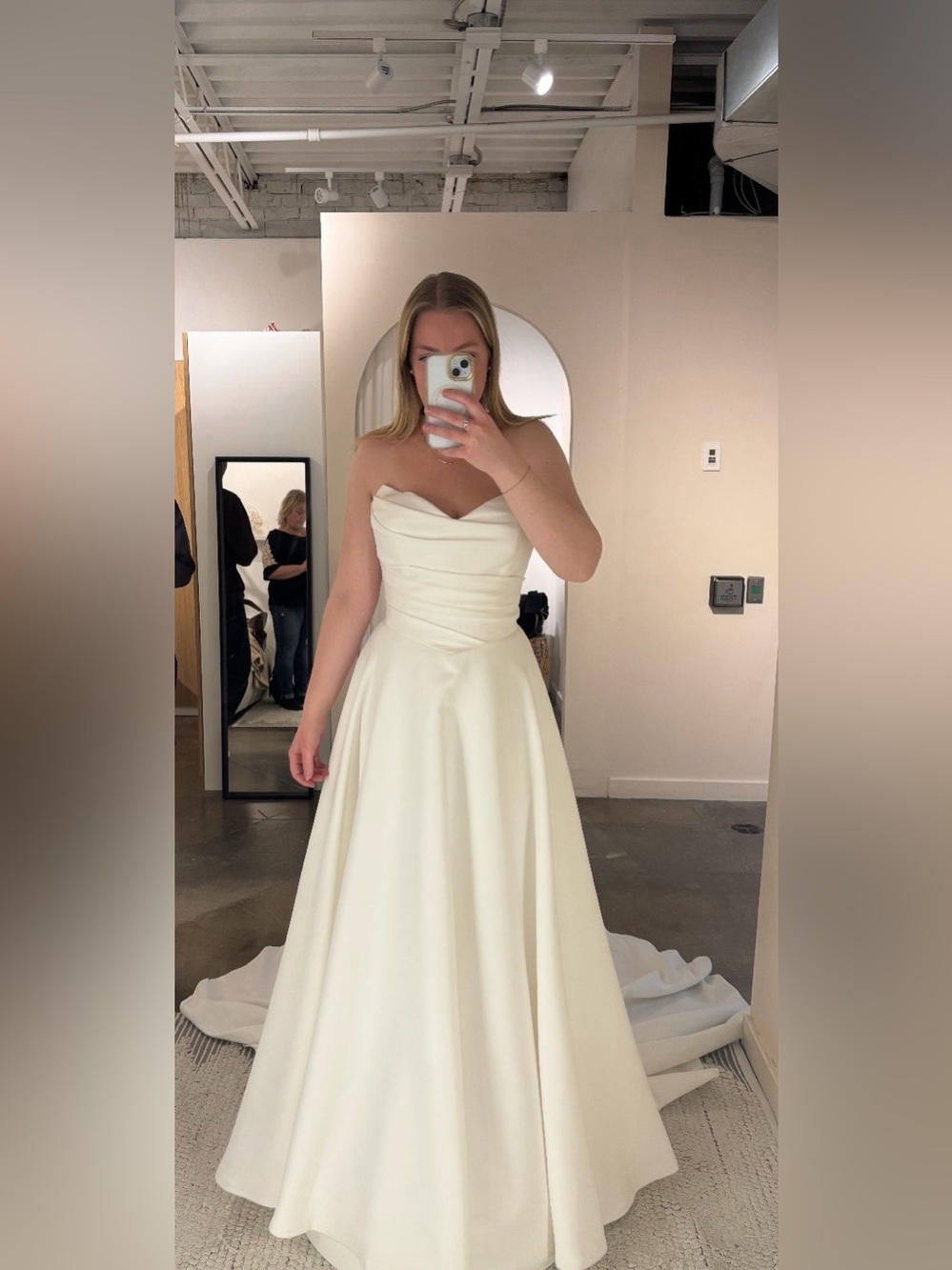 Madi Lane Matte Satin A-Line Wedding Gown
